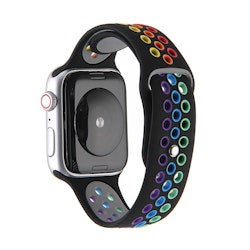 För Apple Watch 44/42mm Rainbow Sport Klockarmband