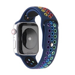 För Apple Watch 44/42mm Rainbow Sport Klockarmband