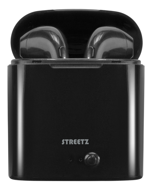 Streetz True Wireless Stereo hörlurar med laddningsetui, BT 5,0