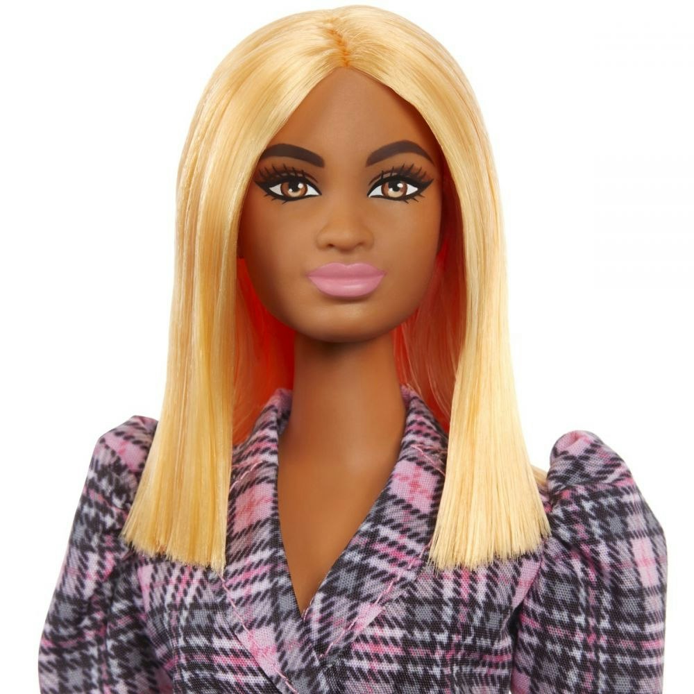 Barbie Fashionistas Doll Puff Plaid Blazer Dress