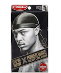 RED BY KISS POWER WAVE VELVET DURAG - BLACK