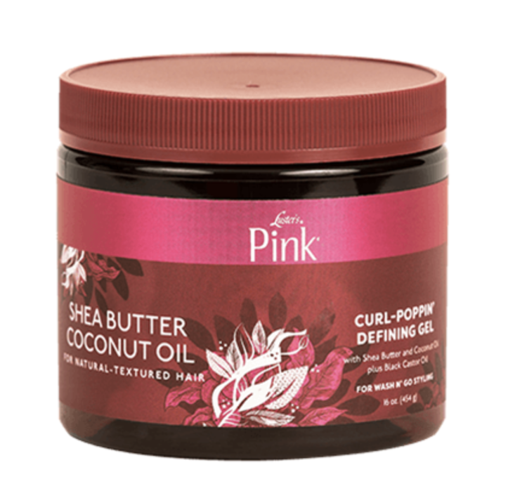 Pink Shea Butter Coconut Oil Curl Poppin Defining Gel