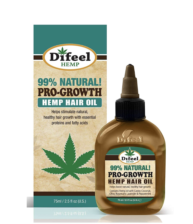 Difeel Hemp hair oil 99% natural pro growth oil