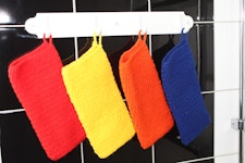 Crochet Wash Mitt / Crochet Bath Mitt / Stickad Duschvante/ Wash Glove Washcloth/ gant de toilette au crochet  #orange