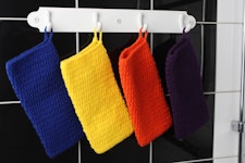 Crochet Wash Mitt / Crochet Bath Mitt / Stickad Duschvante/ Wash Glove Washcloth/ gant de toilette au crochet  #Lila