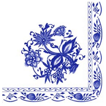 Servetter "Blå blom"