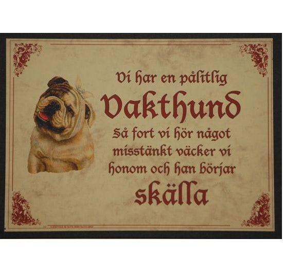 Tavla (kloka ord) "Vakthund"