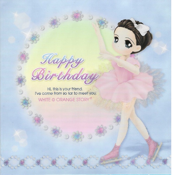 Kort+kuvert "Happy Birthday" 9