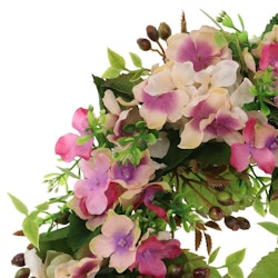 Flower wreath Hydrangea  Berry pink Small