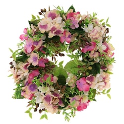 Flower wreath Hydrangea  Berry pink Small