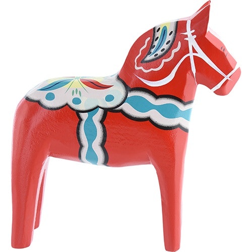 Dala horse, Red, Wooden material, Not original