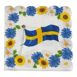 Lunch/Kaffe servett Swedish flag