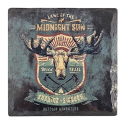 Glasunderlägg Midnight sun