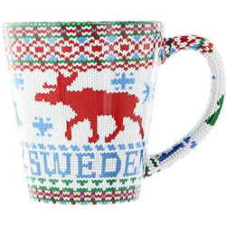 Mug, Moose knitted design