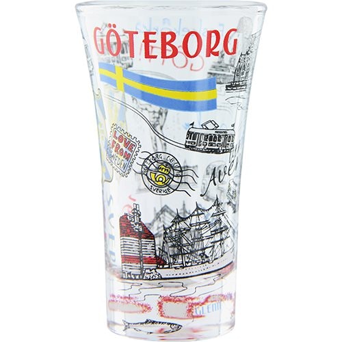 Shotglas hög, Göteborgs teckning 8.5CM