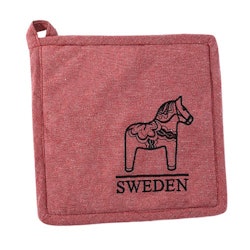 Pot holder Dala horse, recycled