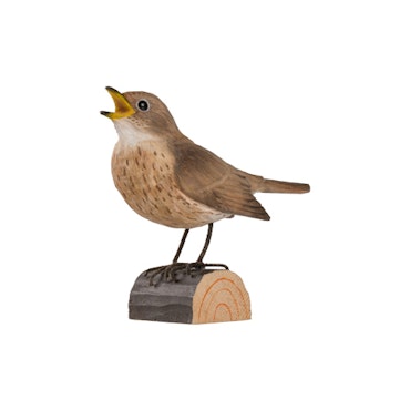 Hand-carved Nightingale in wood