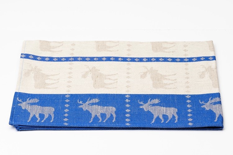 Kitchen towel Moose blue