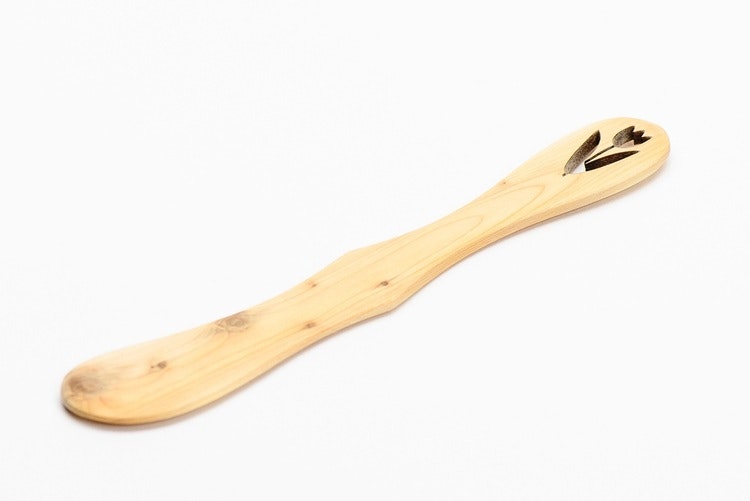 Butter knife Tulpan, Handmade with laser, 17 cm