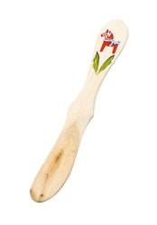 Butter knife Hand painted - Dala horse, natural, Laser engraved, 17 cm