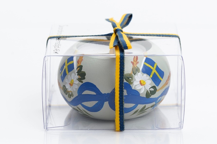 Teelichthalter in Geschenkbox, handbemalt