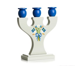 3-armed candlestick Handpainted