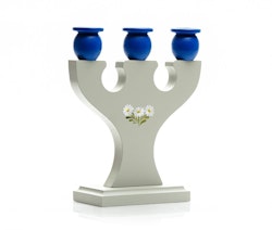 3-armed candlestick Handpainted