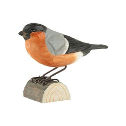 Hand-carved Bullfinch in wood