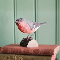 Hand-carved Bullfinch in wood