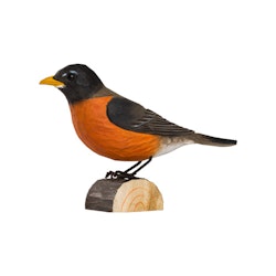 Hand-carved wooden hiking thrush