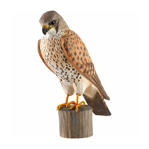 Hand-carved Kestrel in wood