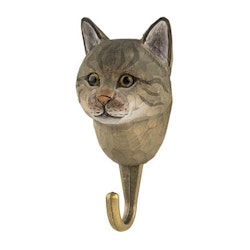 Hand-carved Hook Domestic Cat