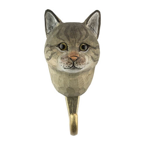 Hand-carved Hook Domestic Cat