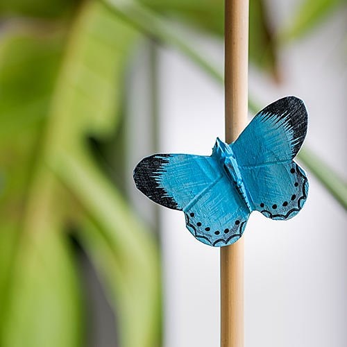 Magnet Tosteblåvinge, hand-carved