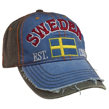 Mütze, Schweden, blau / grau