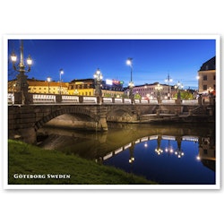 Postkarte: Göteborg, Kungsportsbron, 148 x 105 mm