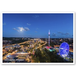 Postcard: Gothenburg, Liseberg from above, 148 x 105 mm