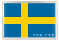 Magnet Schweden Flagge, Acryl Kunststoff
