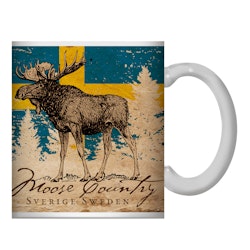 Mug with Moose, flag