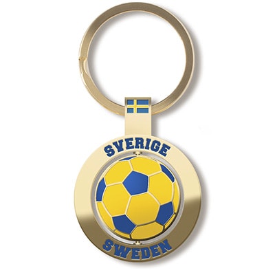 Metal keychain: Football, spinner