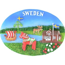 Magnet Sweden motif Oval