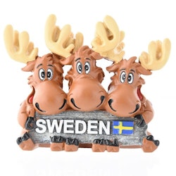 Magnet three moose Sweden