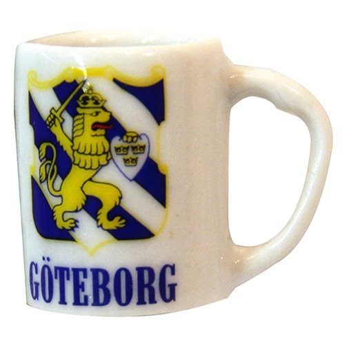 Magnet mini mug Gothenburg coat of arms, 2.8cm