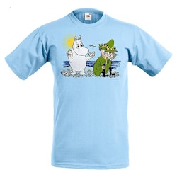 T-shirt: Mumin och Snusmumrik, Ljus Blå, KIDS