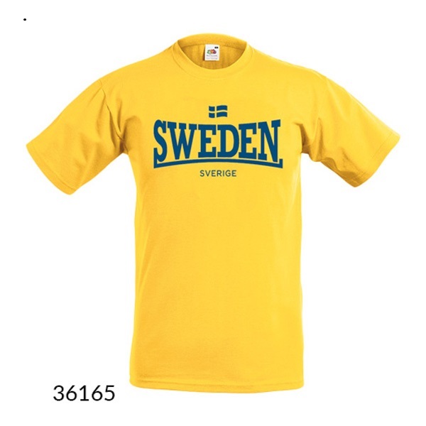 T-shirt Sweden "Lonsdale"  Gul
