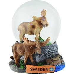 Water globe standing elk Sweden (65mm)