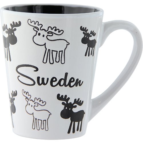 Mug Sweden moose, Porcelain, 11 x 8 cm