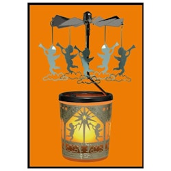 Tealight: Candle lantern Carousel, Angels on clouds - Angels star
