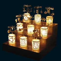 Tealight: Candle lantern Carousel, Angels on clouds - Angels star