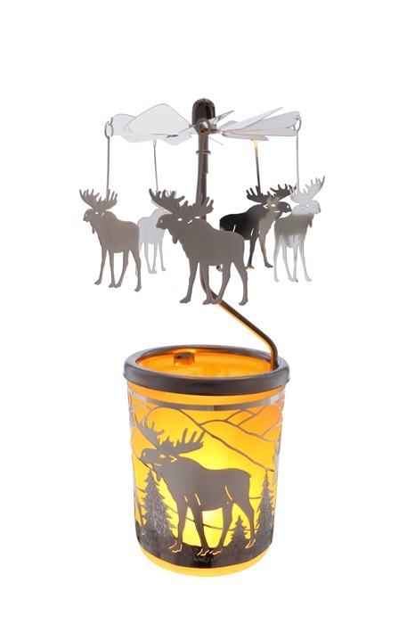 Tealight: Candle lantern Carousel, Standing Moose